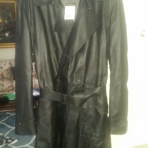 Bruno Magli Men's Deerskin Leather Coat